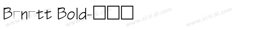 Benett Bold字体转换